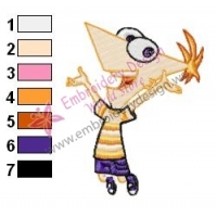Phineas Flynn Embroidery Design 03